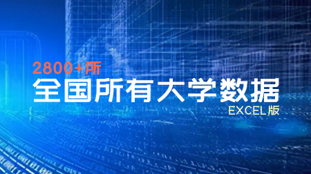 全国所有大学数据，EXCEL版提供下载