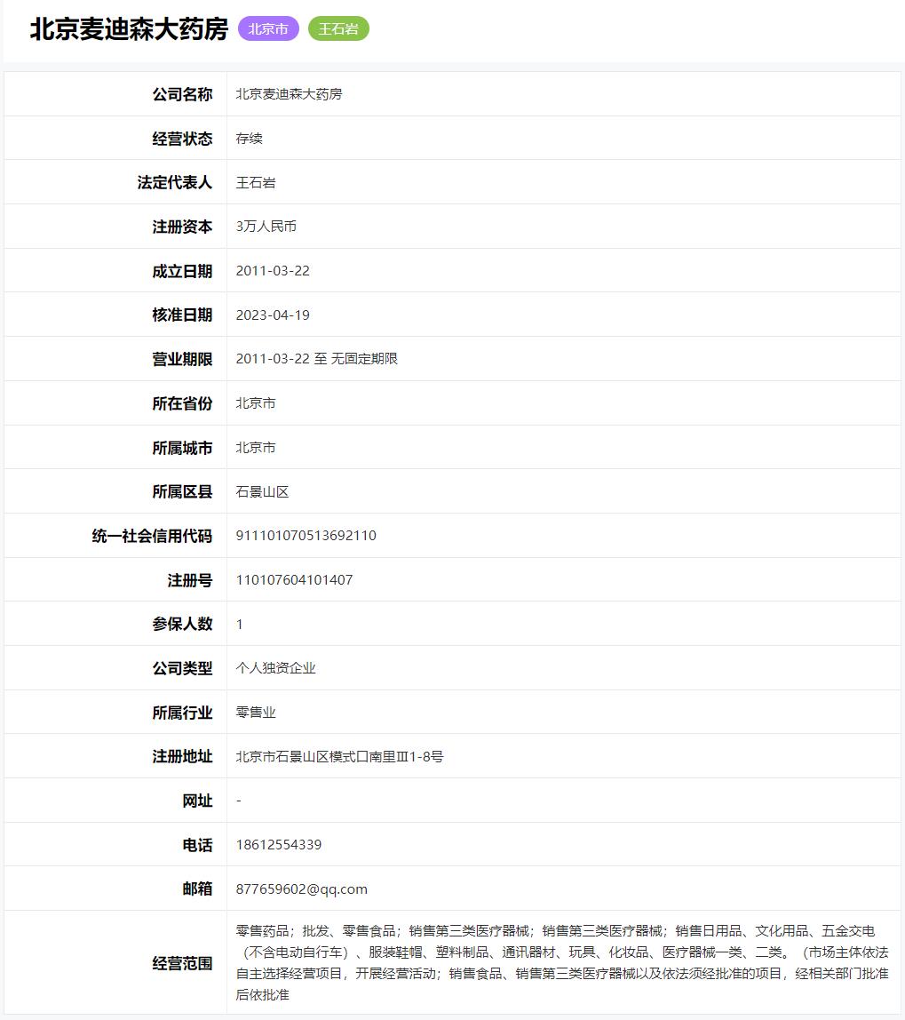 全国药店、药房数据 更新至2023年12月（ 203137条）