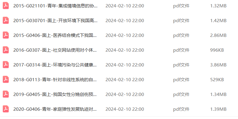 2005-2021年国自然管理学部标书80+份及历年立项清单