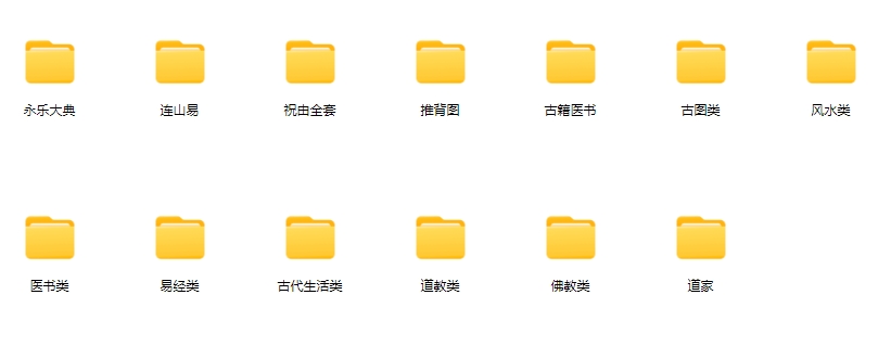 绝版古籍电子书合集，13个大类共133G