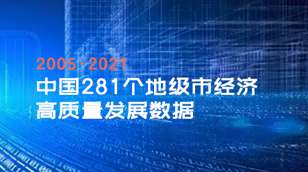 中国281个地级市经济高质量发展数据（2005-2021年）